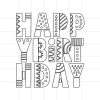 Birthday Digital Stamps, Birthday Stamps, Happy Birthday Stamps, COMMERCIAL  USE, Balloon Stamps, Party Stamps, Party PNG, Birthday Outlines -   Israel